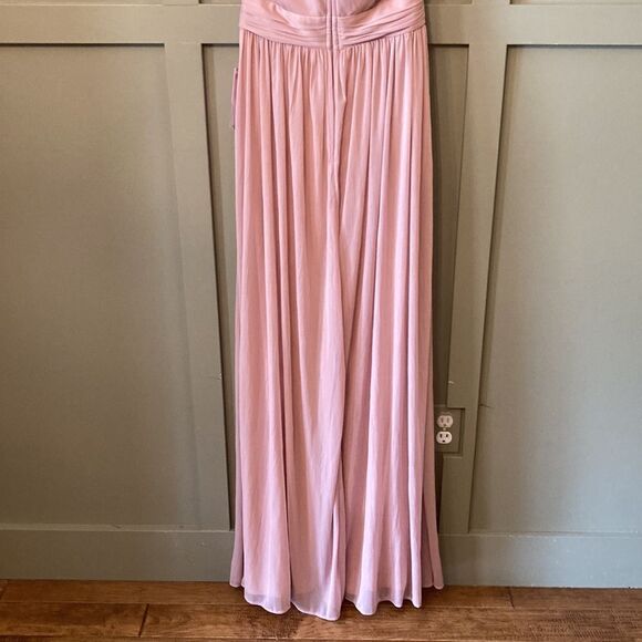 BIRDY Grey Kiko Bridesmaid Dress Maxi Gown W/ Pockets in Rose Quartz Medium NWT - Picture 14 of 15